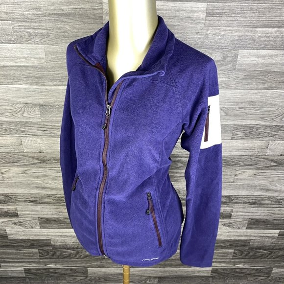 EDDIE BAUER Full Zip Up Collar Long Sleeve Fleece Jacket Women's Size Medium - Picture 12 of 12